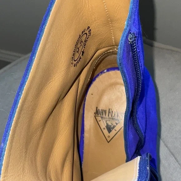 John Fluevog Women's Vibrant Blue Jyoti booties size 9.5 - Picture 11 of 11